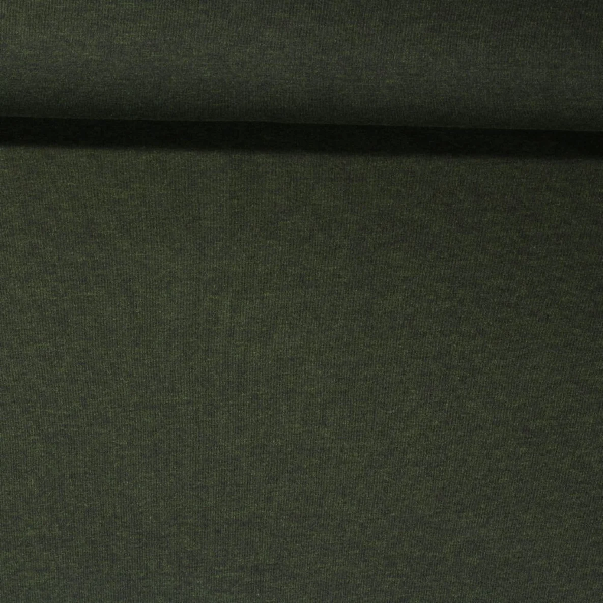 Baumwolljersey "Lana" Grün Schwarz Melange