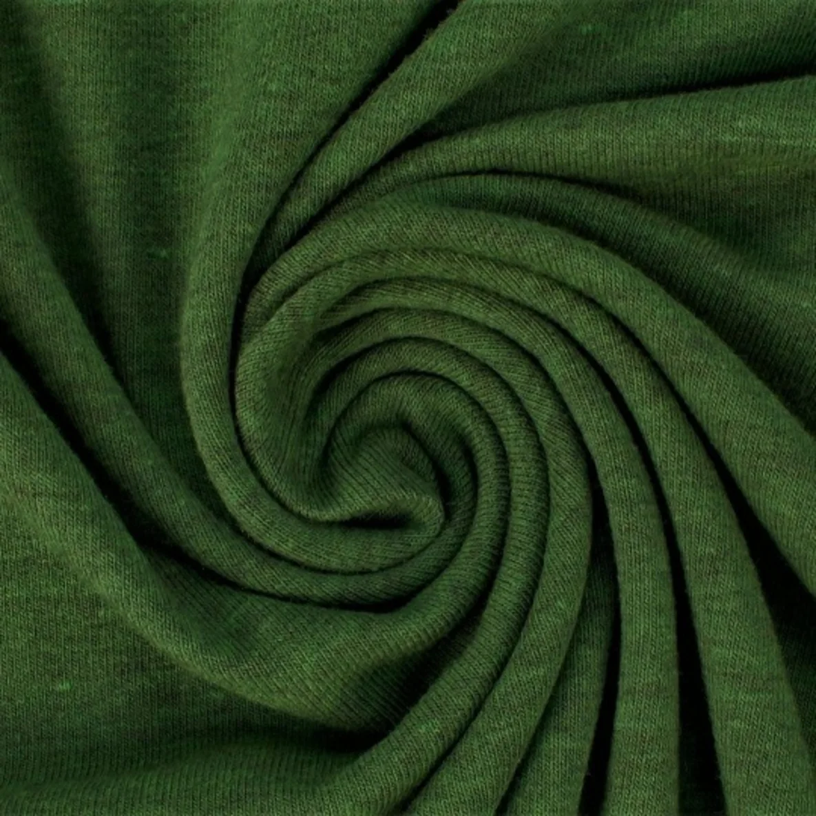 Baumwolljersey "Lana" Grün Schwarz Melange