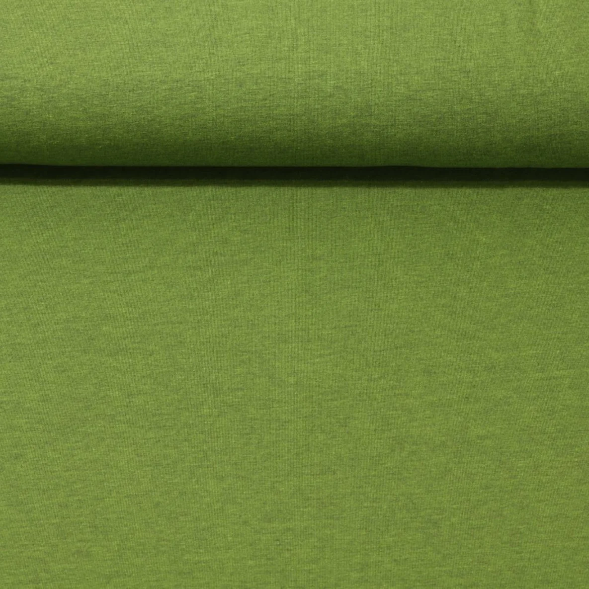 Baumwolljersey "Lana" Hellgrün Schwarz Melange