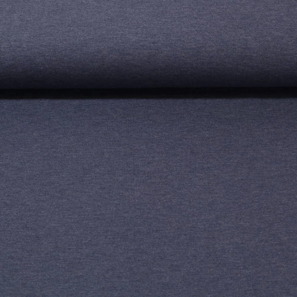 Baumwolljersey "Lana" Jeansblau Schwarz Melange