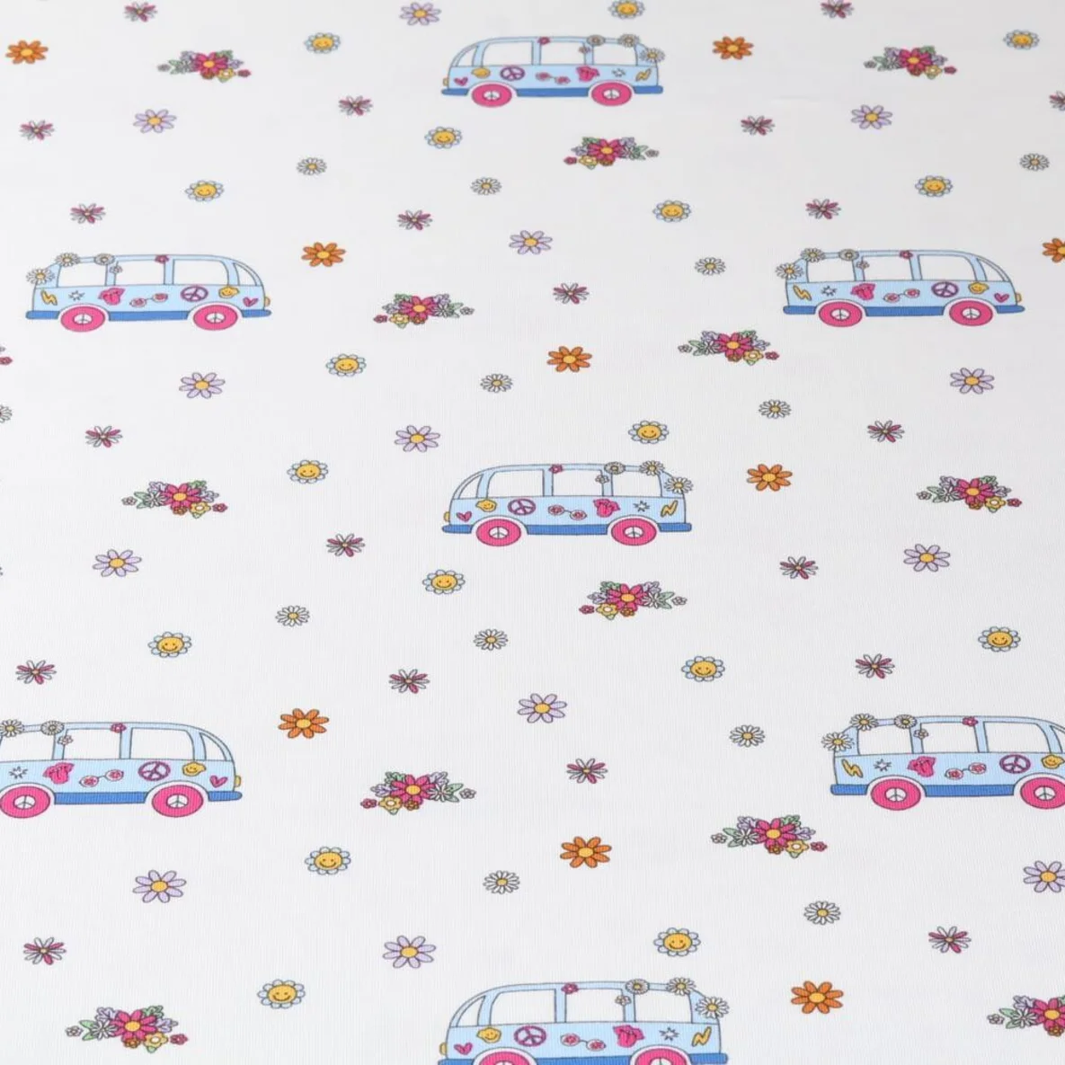 Baumwolljersey Peace Busse Ecru