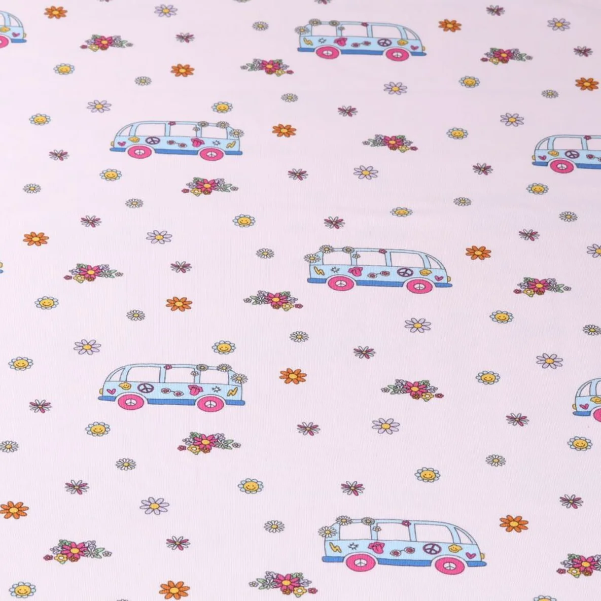 Baumwolljersey Peace Busse Rosa