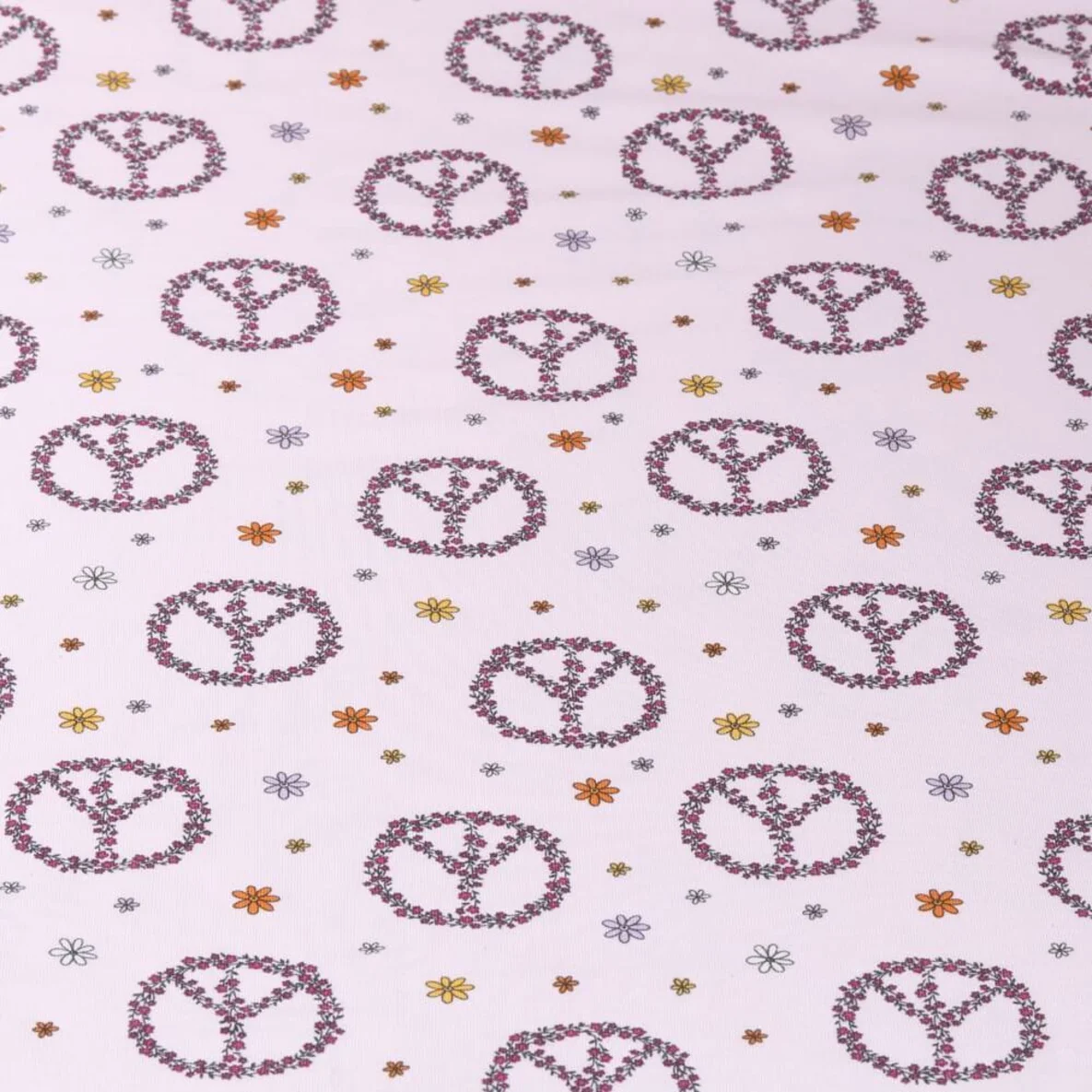 Baumwolljersey Peace Rosa