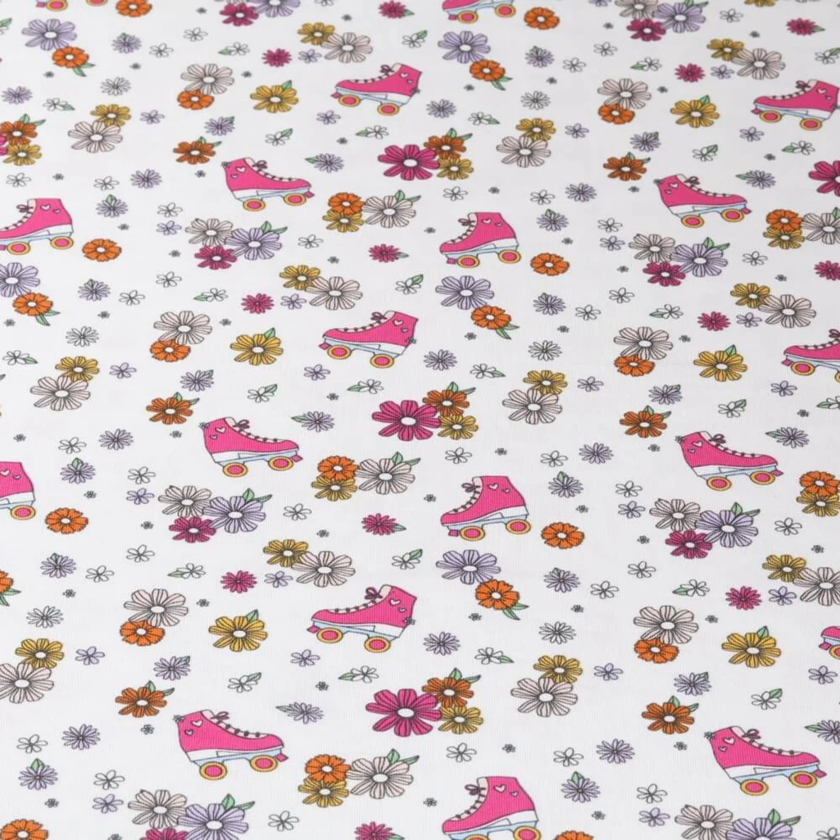 Baumwolljersey Rollschuhe Ecru