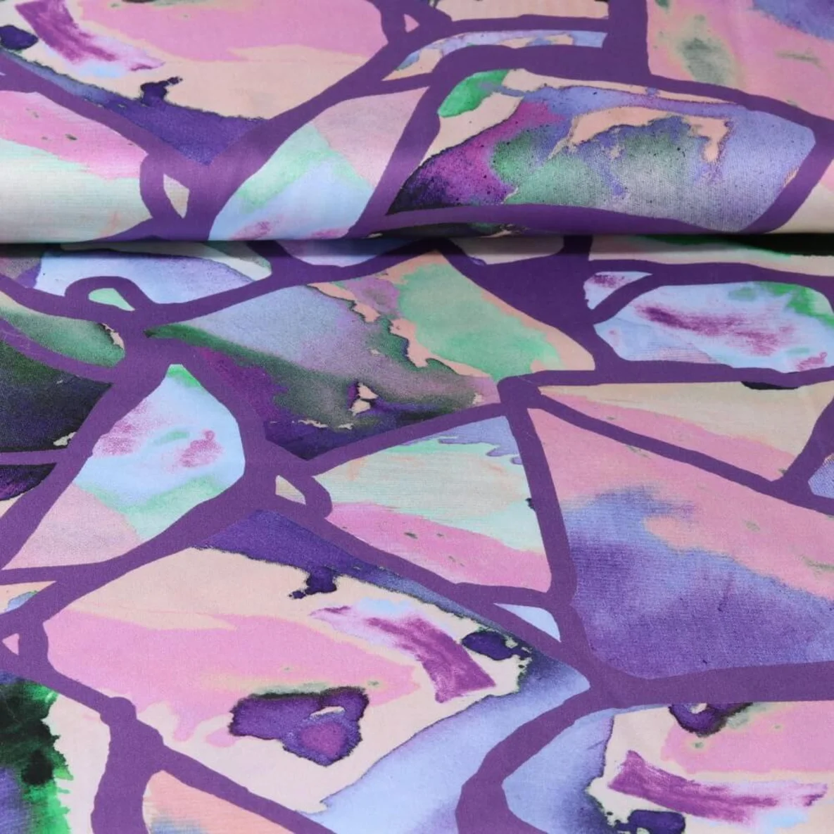 Baumwollsatin "Resonate" Lila