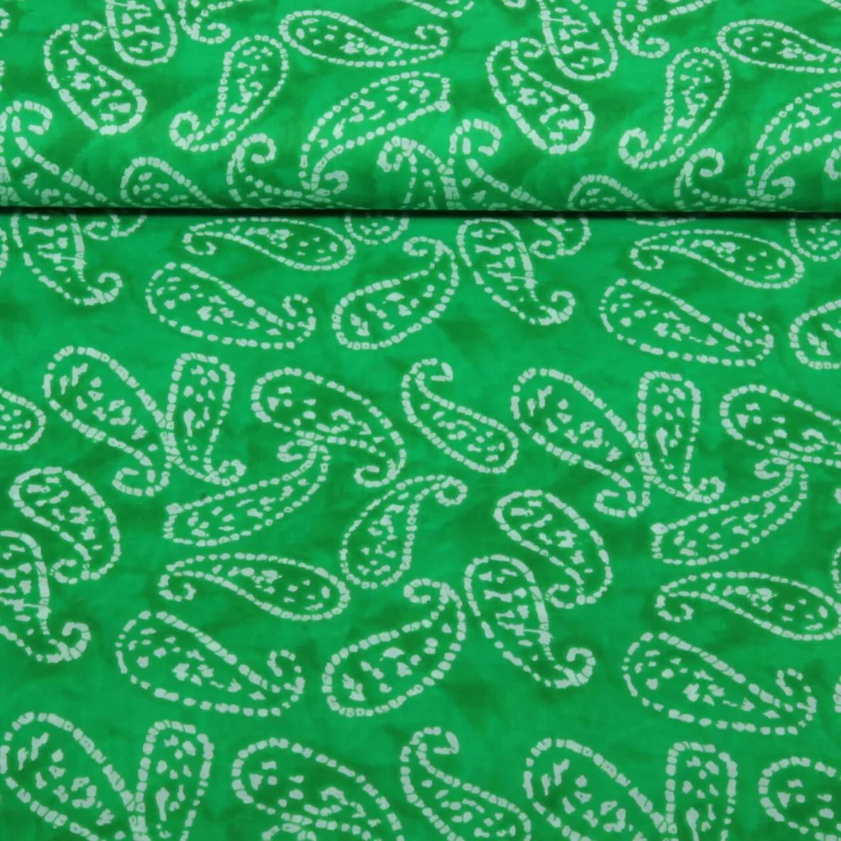 Baumwollvoile Batik Abstrakt Grün