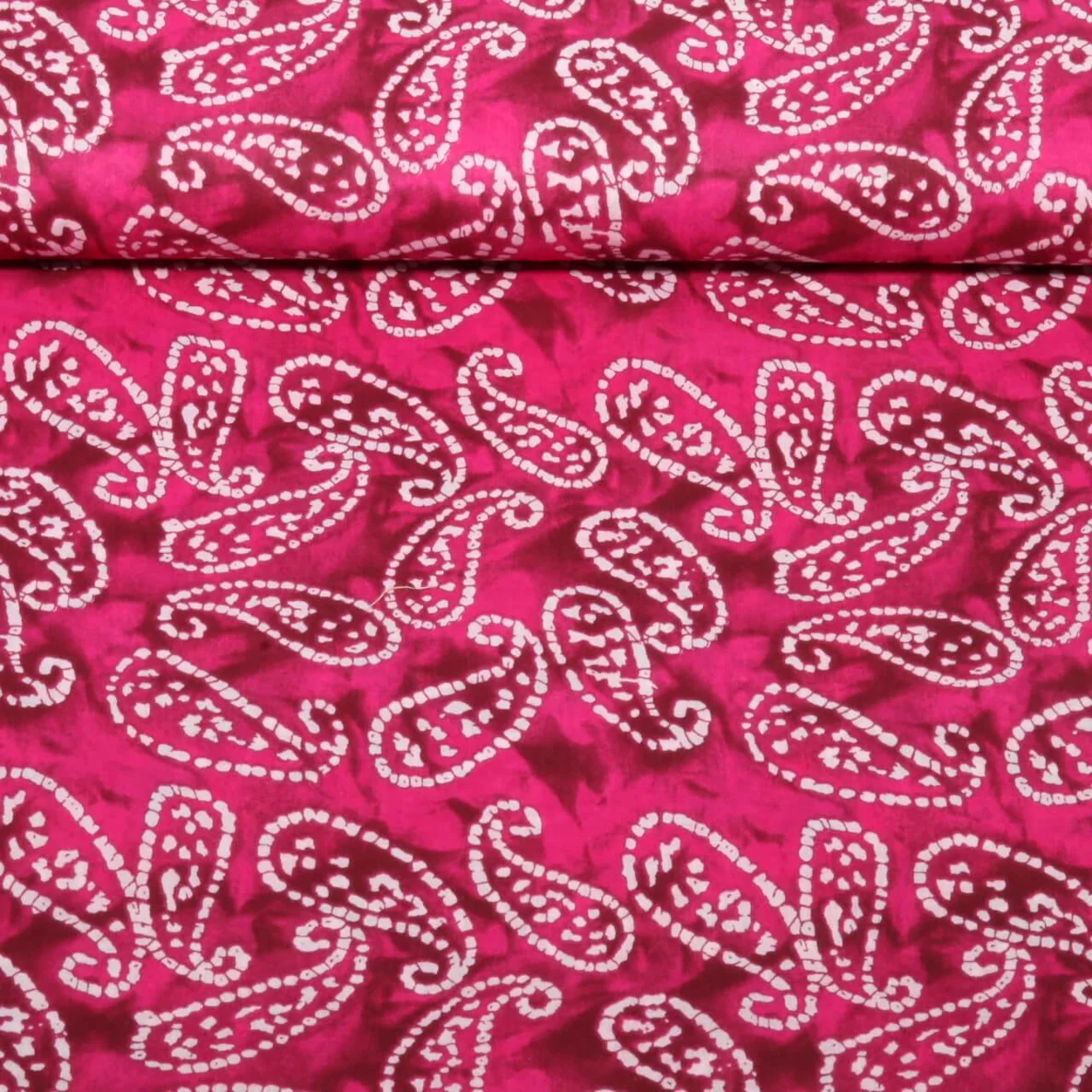 Baumwollvoile Batik Abstrakt Pink
