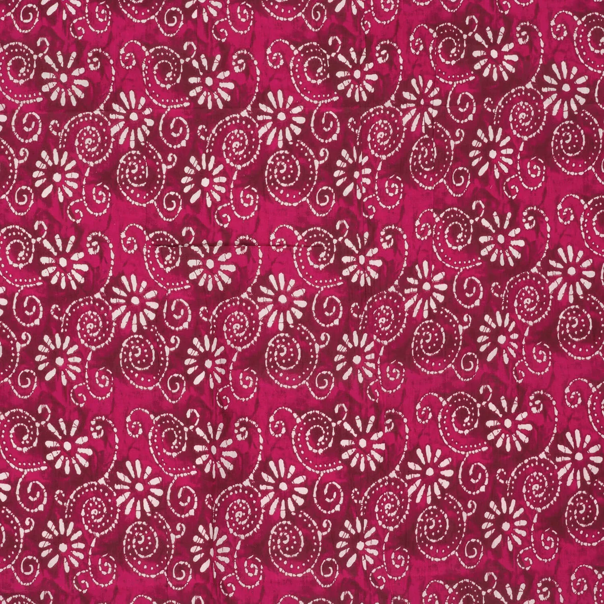 Baumwollvoile Batik Blumen Pink