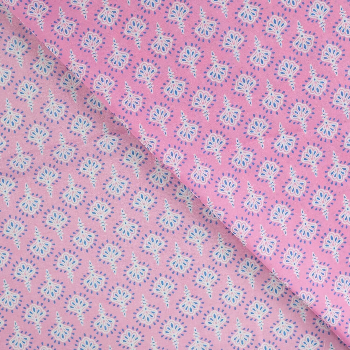 Baumwollvoile "Dalia" Abstrakt Rosa