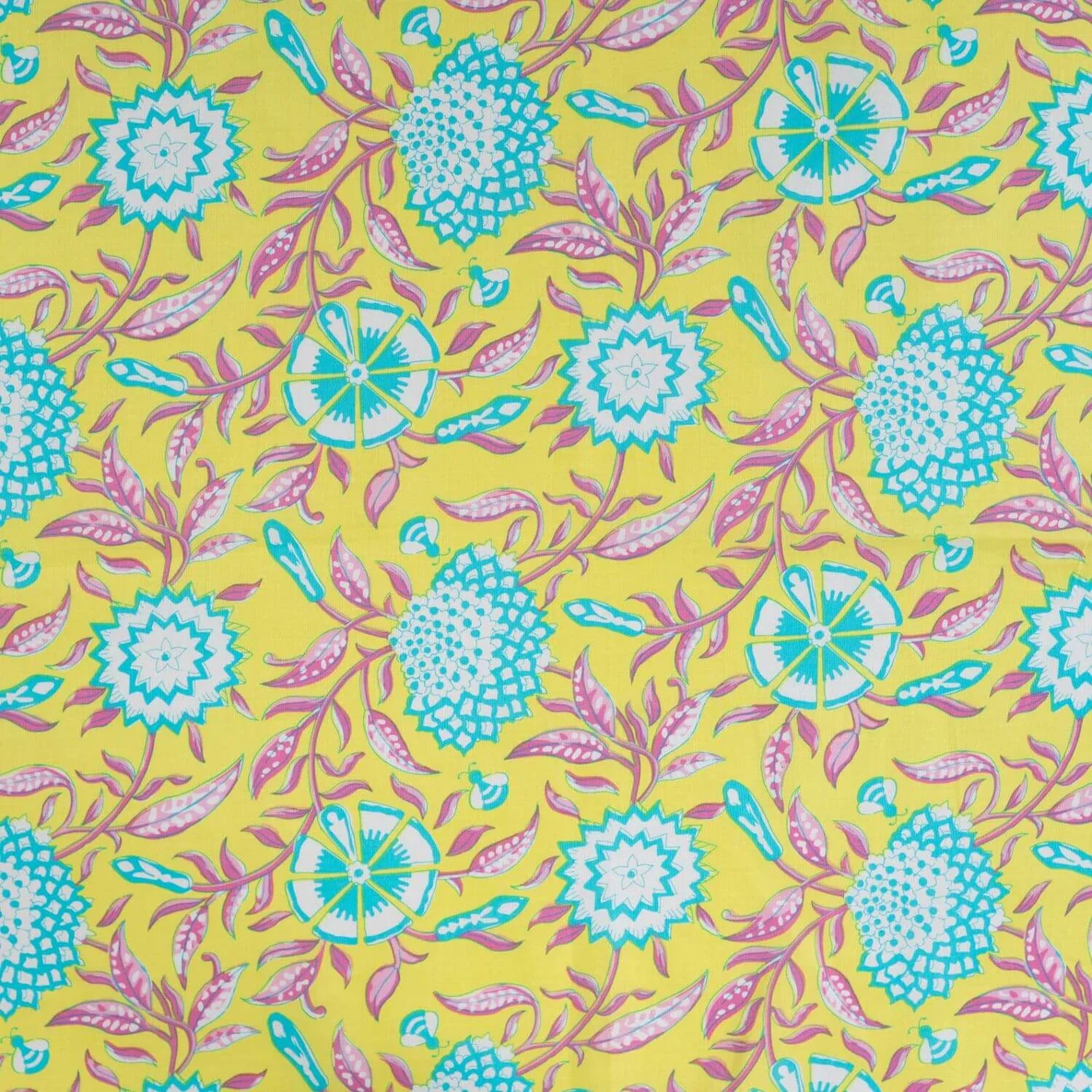 Baumwollvoile "Dalia" Blumen Gelb