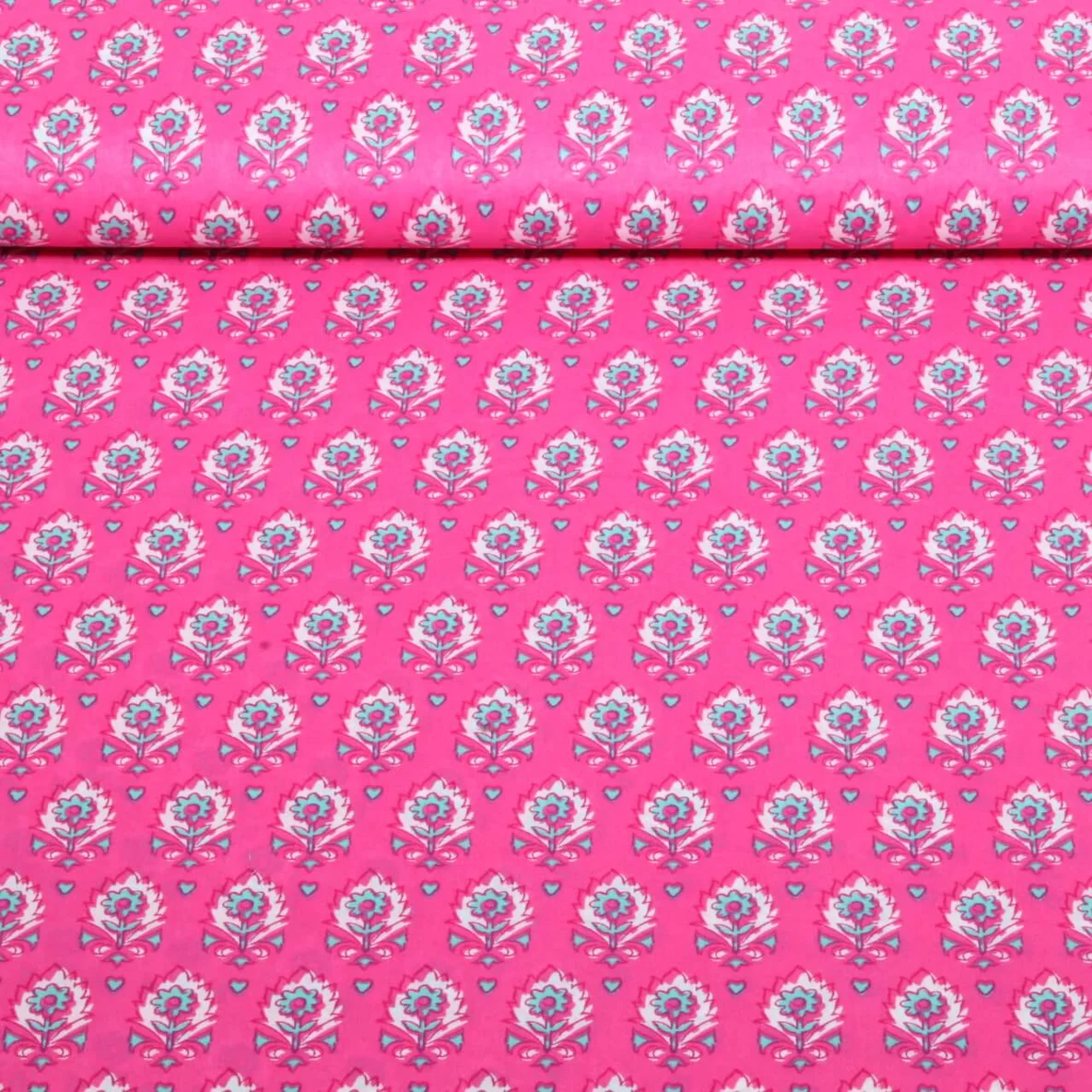 Baumwollvoile "Dalia" Blumen Pink