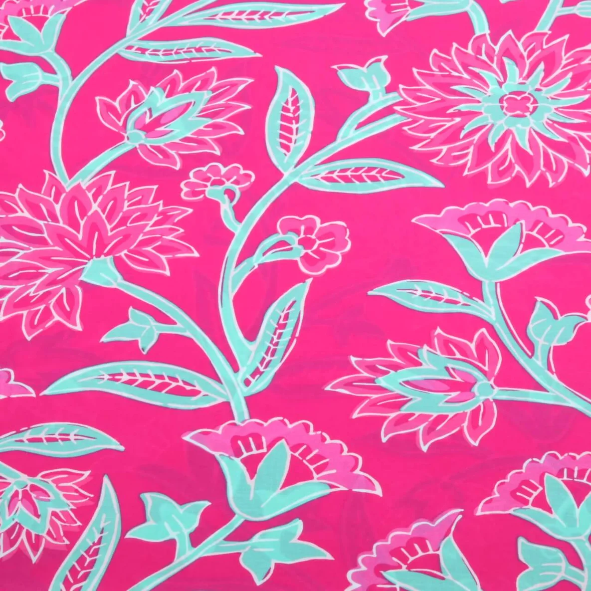 Baumwollvoile "Dalia" Blumen Pink