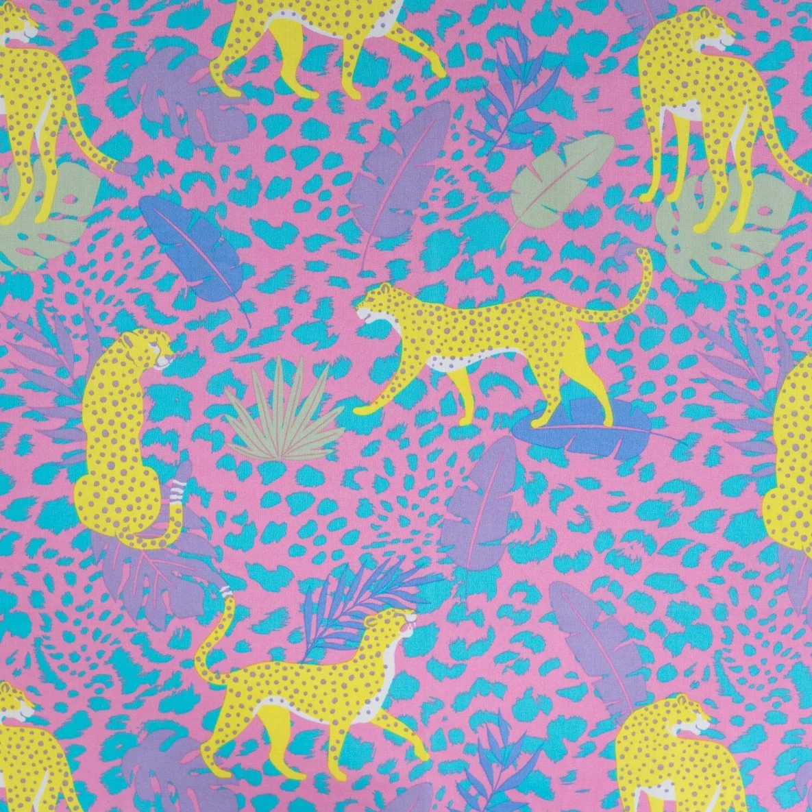 Baumwollvoile "Dalia" Leopard Rosa