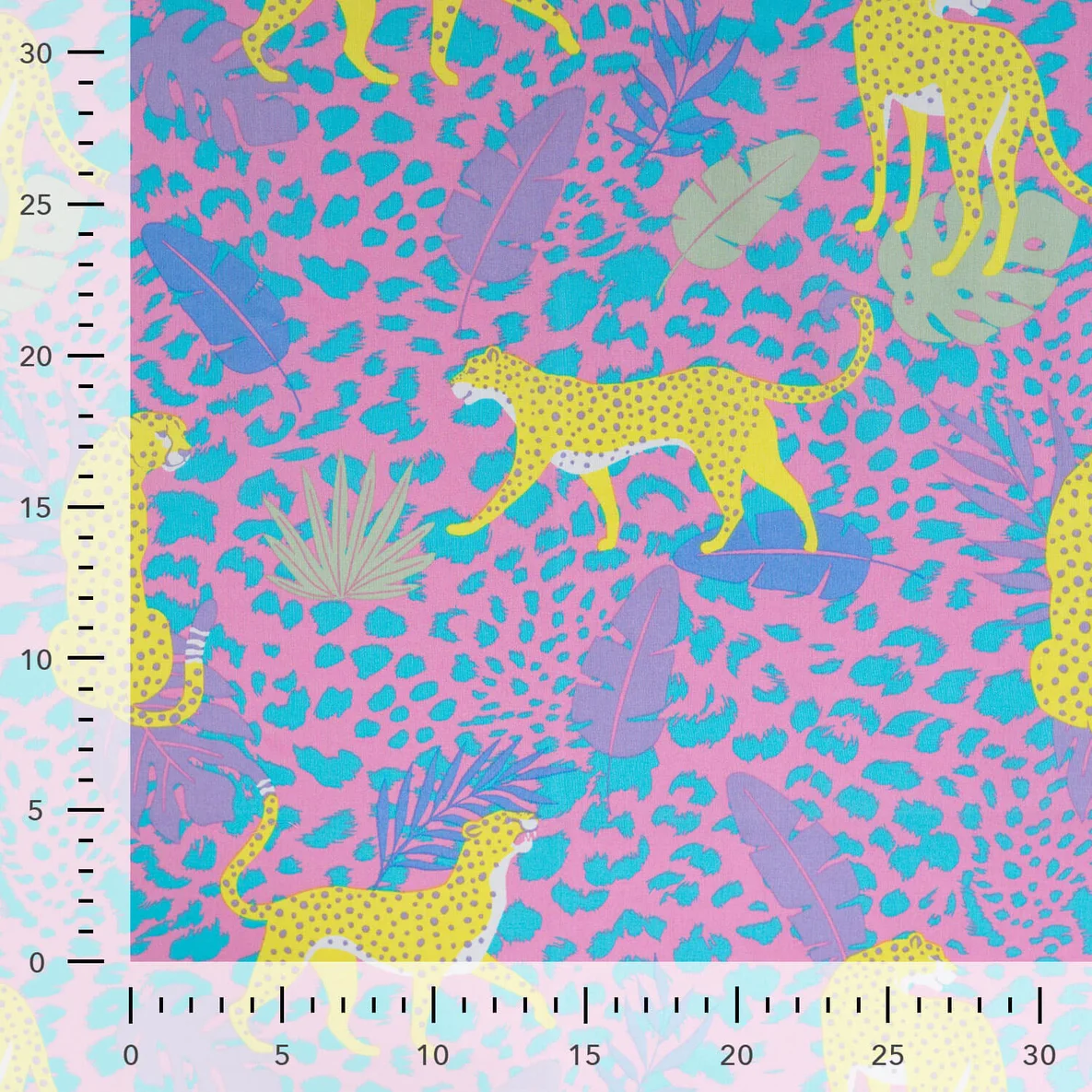 Baumwollvoile "Dalia" Leopard Rosa