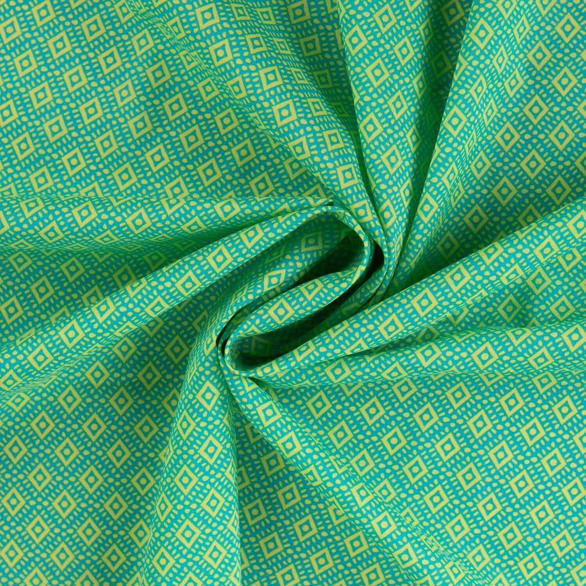 Baumwollvoile "Dalia" Ornamete Grün