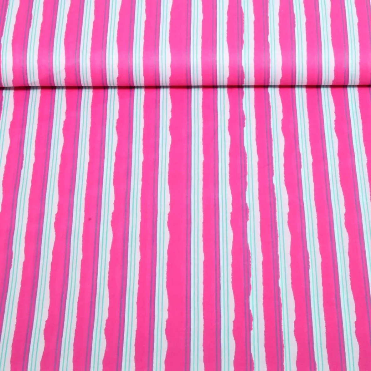 Baumwollvoile "Dalia" Streifen Pink