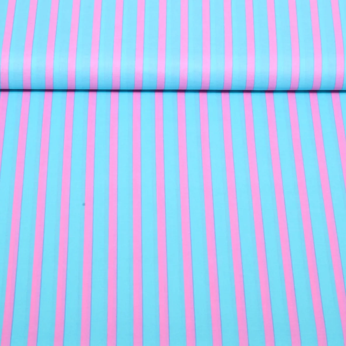 Baumwollvoile "Dalia" Streifen Türkis