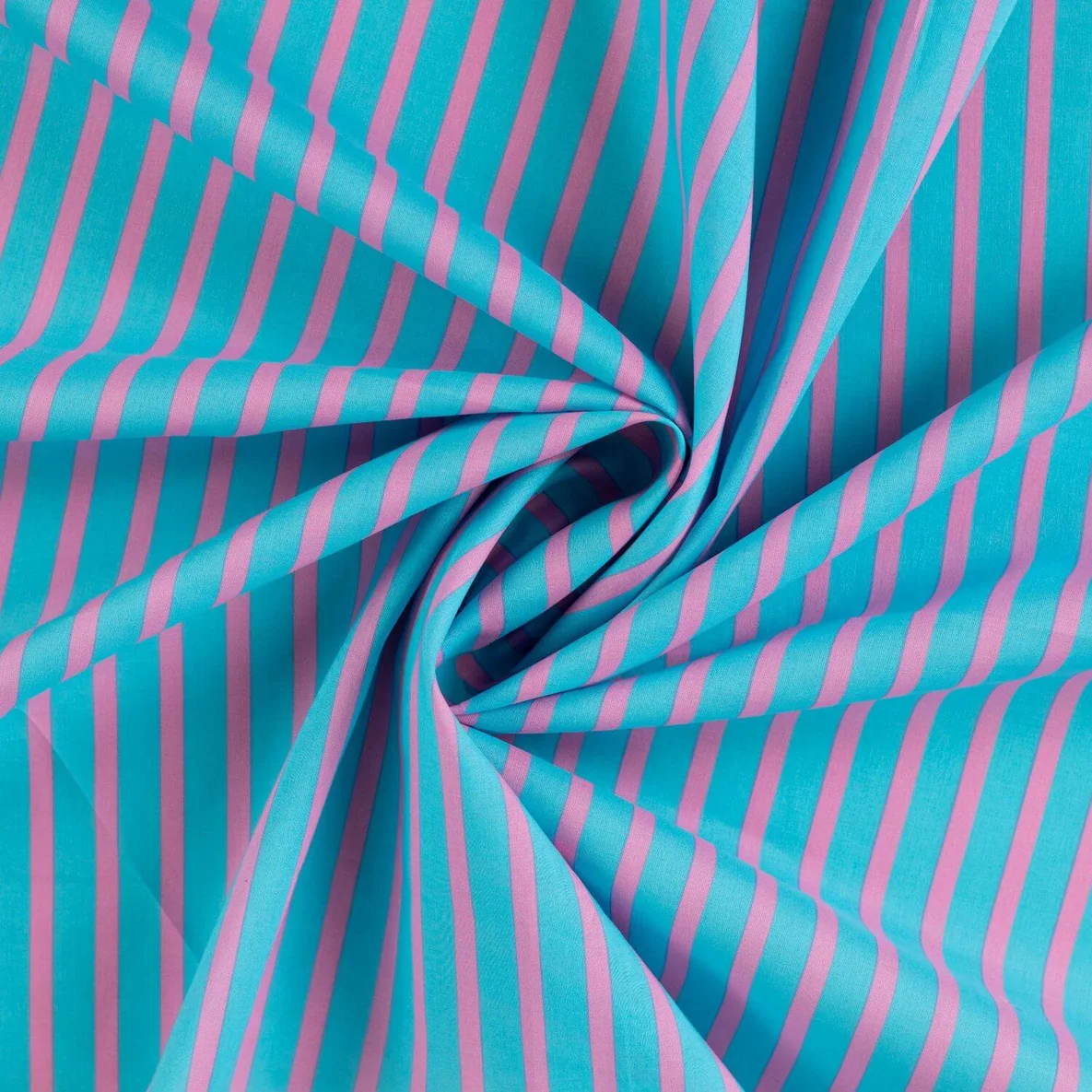 Baumwollvoile "Dalia" Streifen Türkis