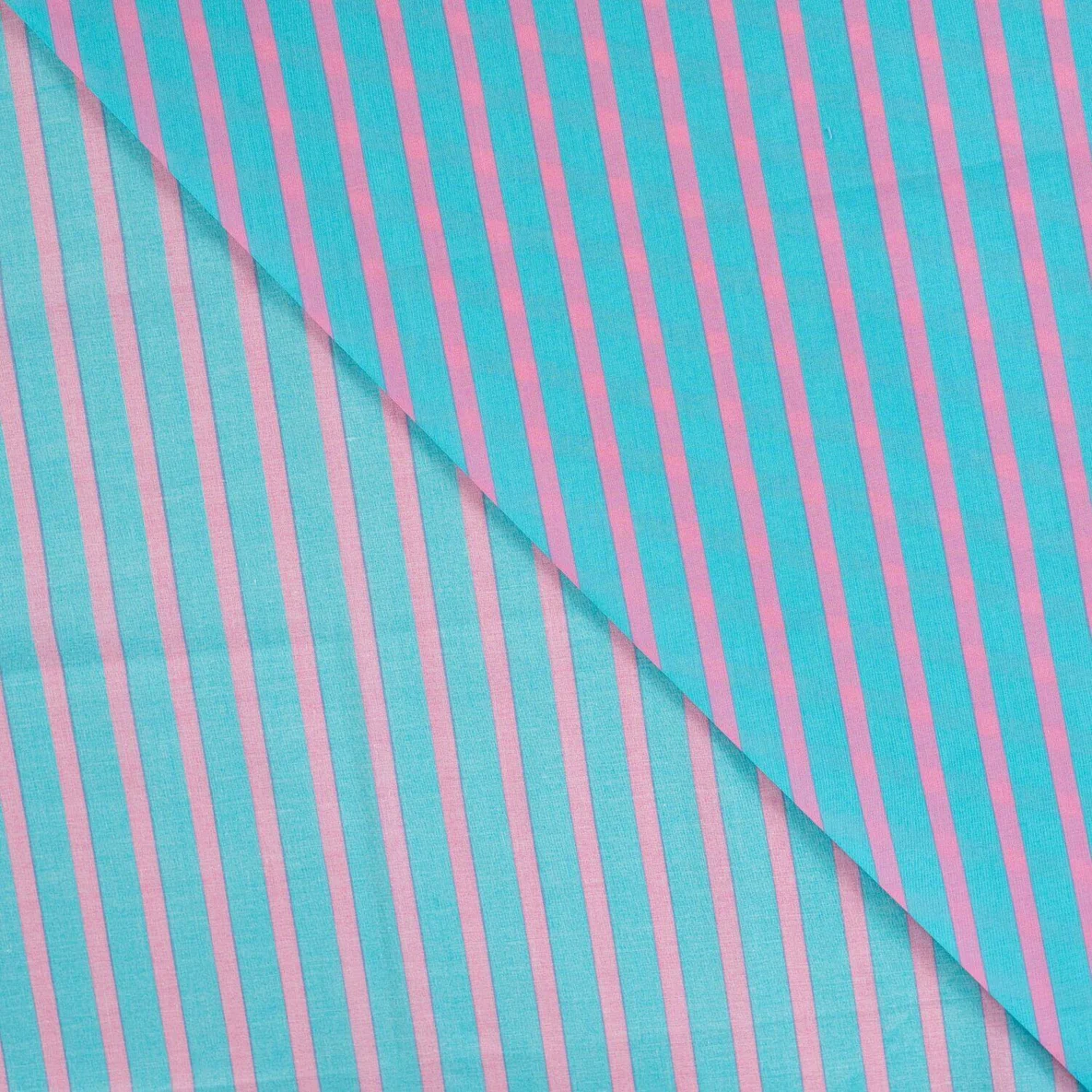 Baumwollvoile "Dalia" Streifen Türkis