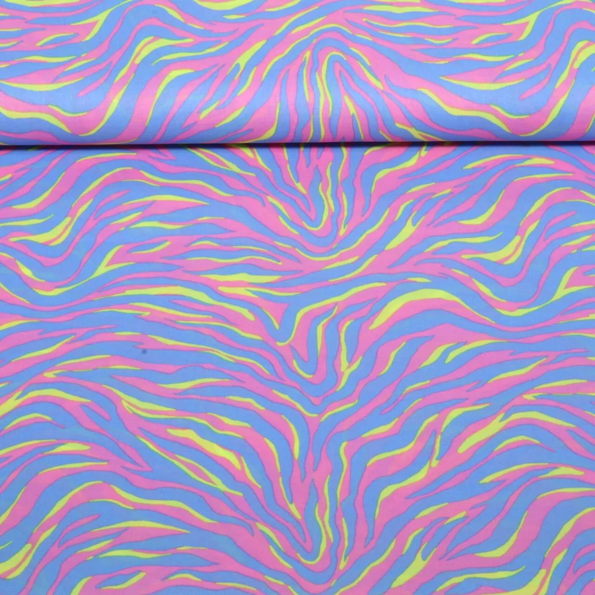 Baumwollvoile "Dalia" Zebra Blau