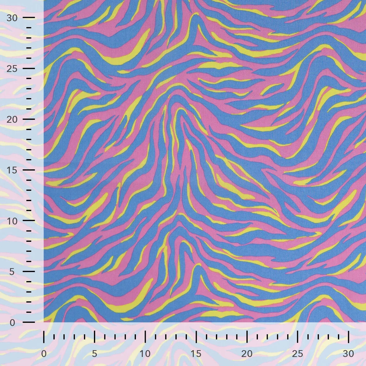 Baumwollvoile "Dalia" Zebra Blau