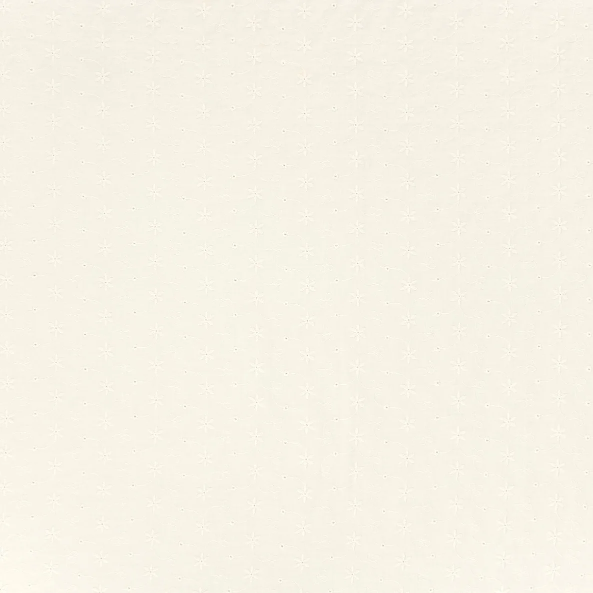 Baumwollvoile Embroidery Blüten Ecru