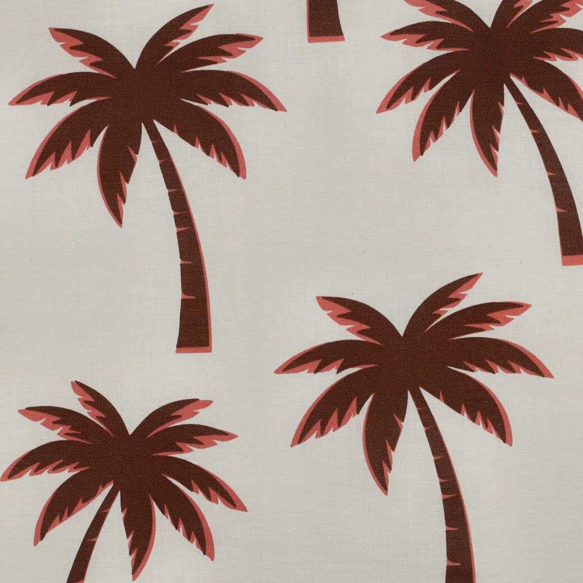 Baumwollvoile Palmen Ecru