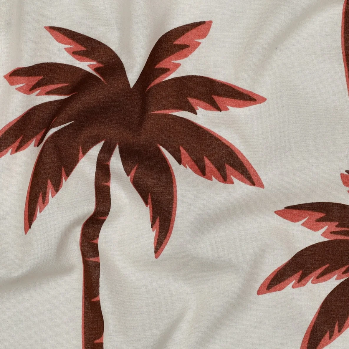 Baumwollvoile Palmen Ecru