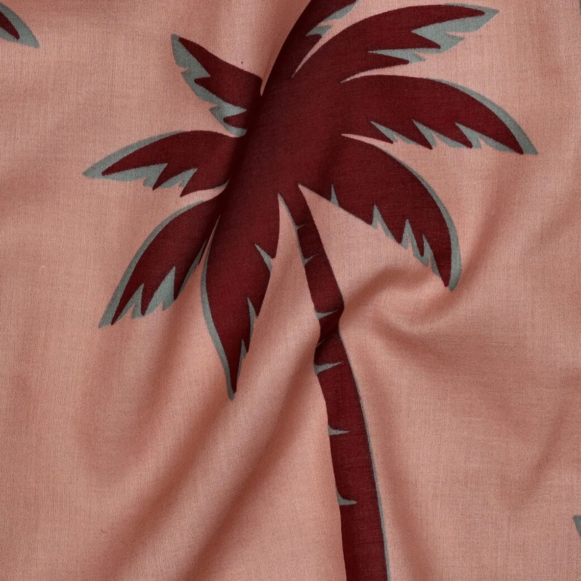 Baumwollvoile Palmen Rosa