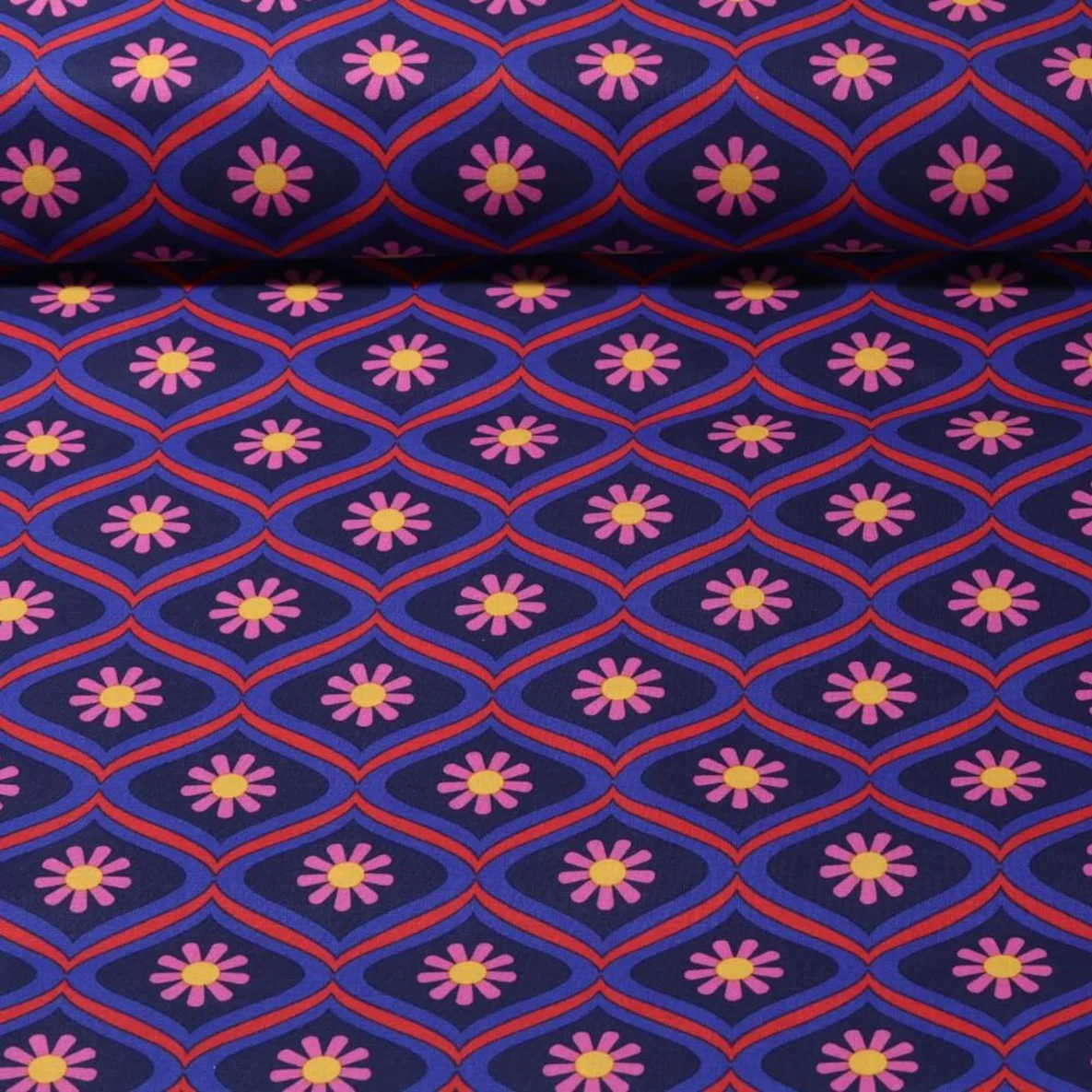 Beschichtete Baumwolle - Blümchen Blau 