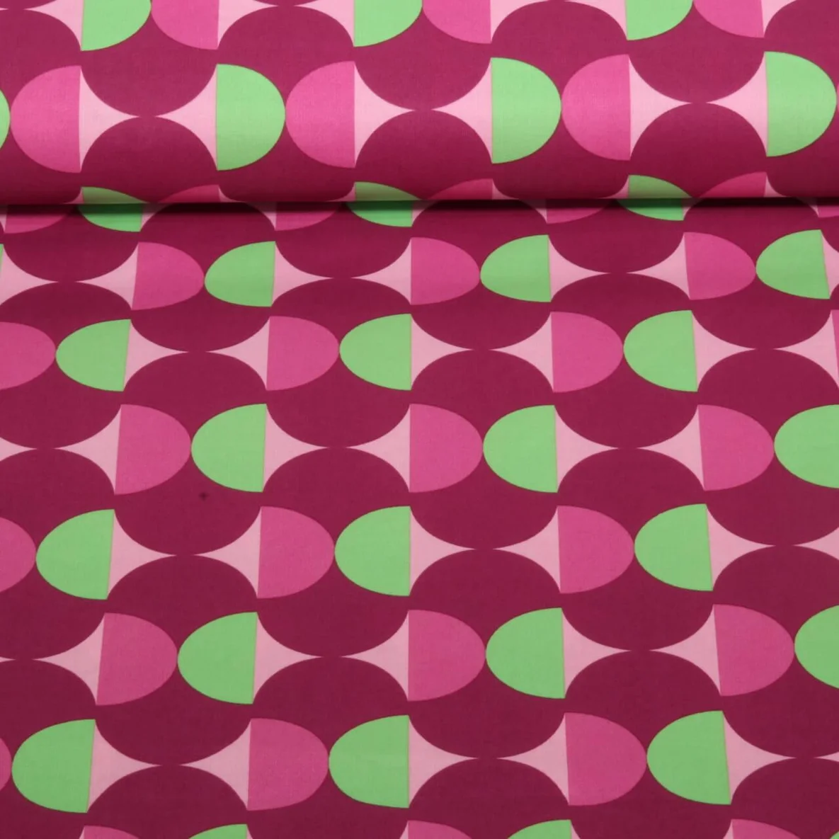 Beschichtete Baumwolle Graphisch Bordeaux