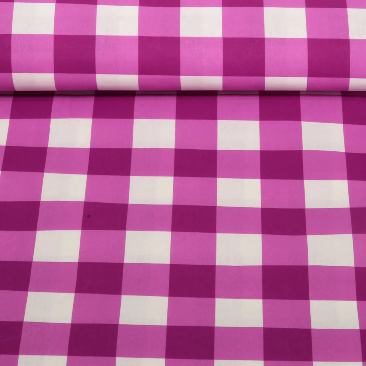 Beschichtete Baumwolle Karo Lila