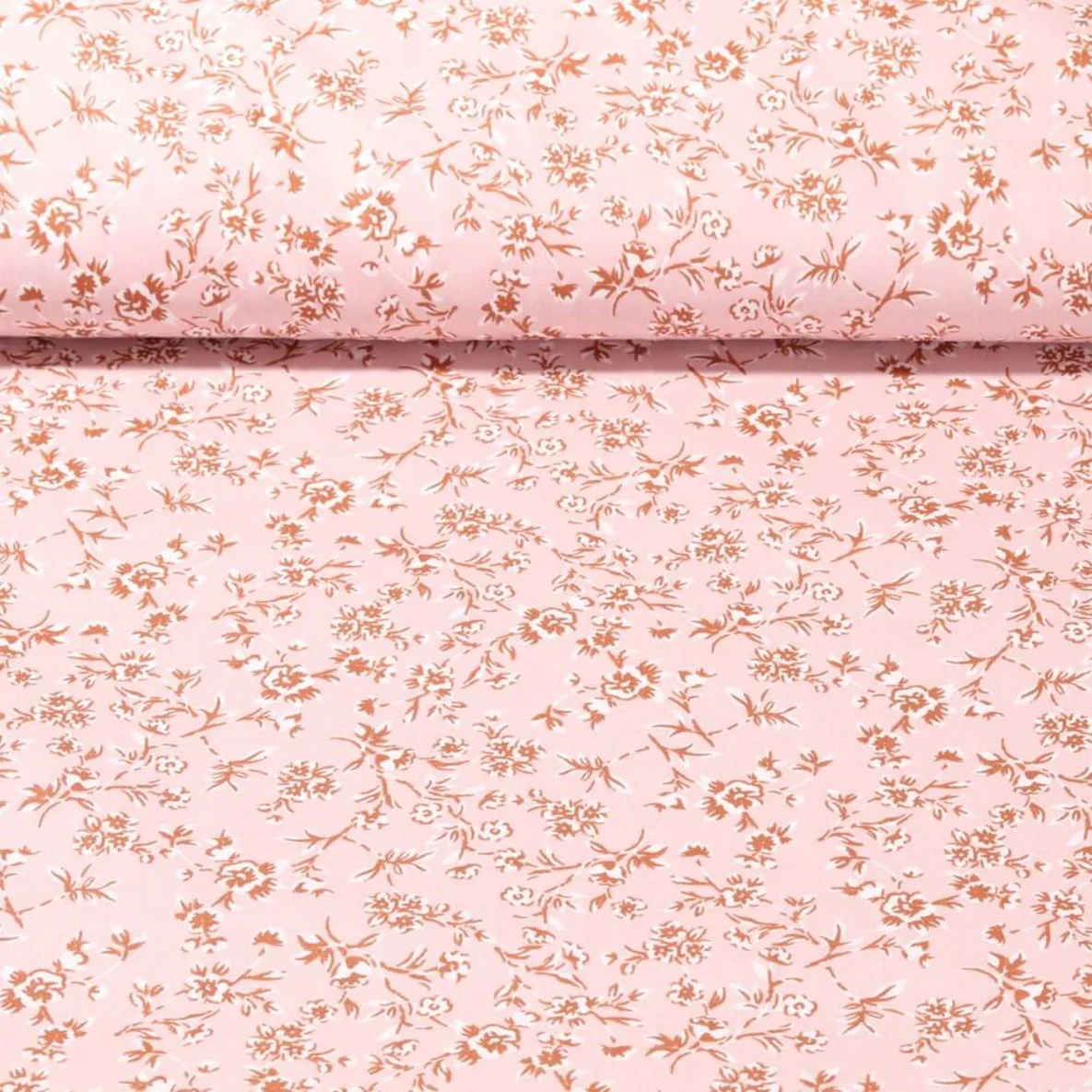 Beschichtete Baumwolle - Kleine Blumen Puder