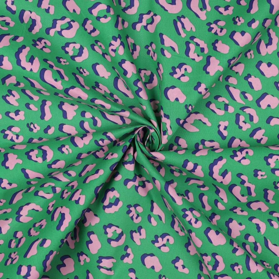 Beschichtete Baumwolle Leo Grün