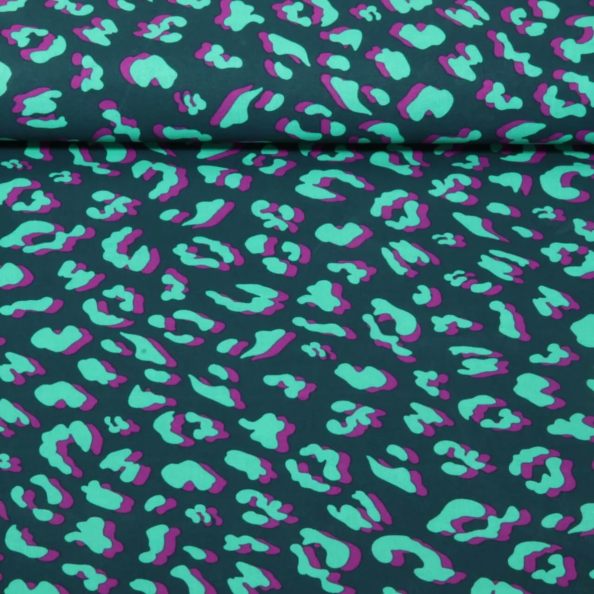 Beschichtete Baumwolle Leo Petrol