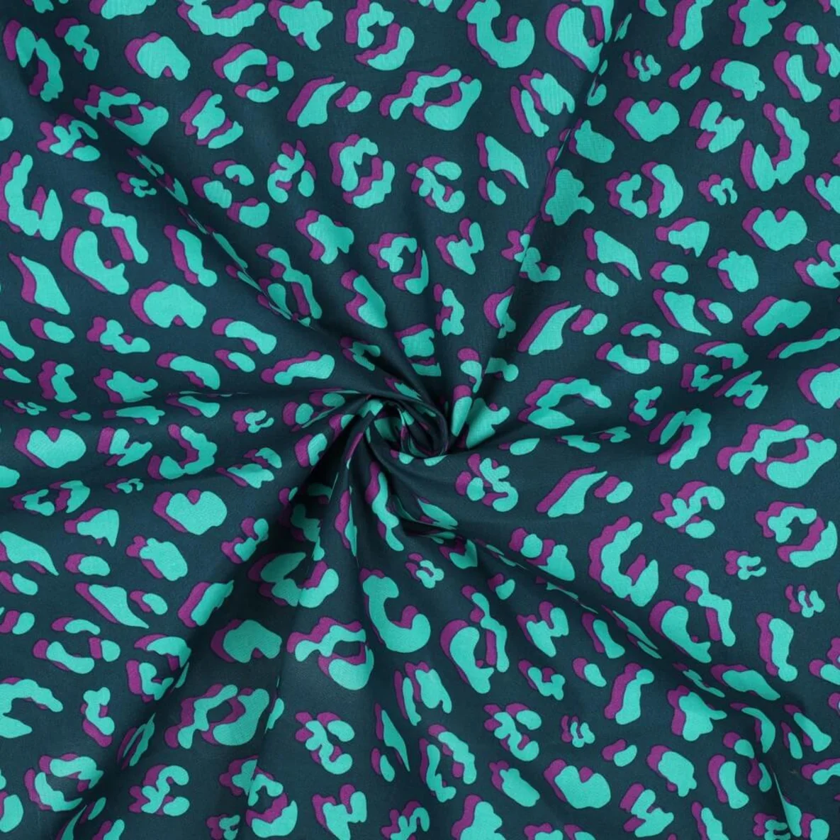 Beschichtete Baumwolle Leo Petrol