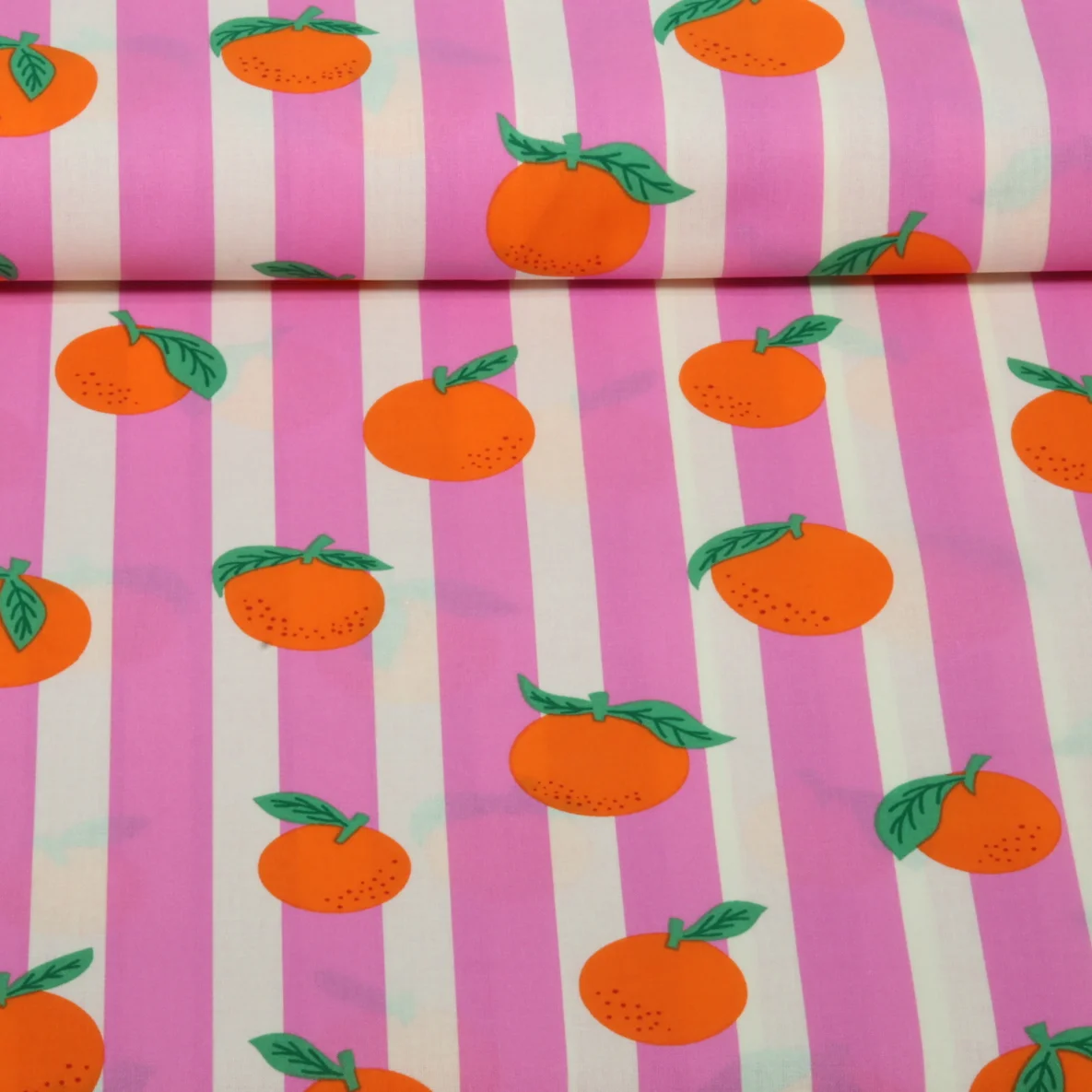 Beschichtete Baumwolle Orangen Pink