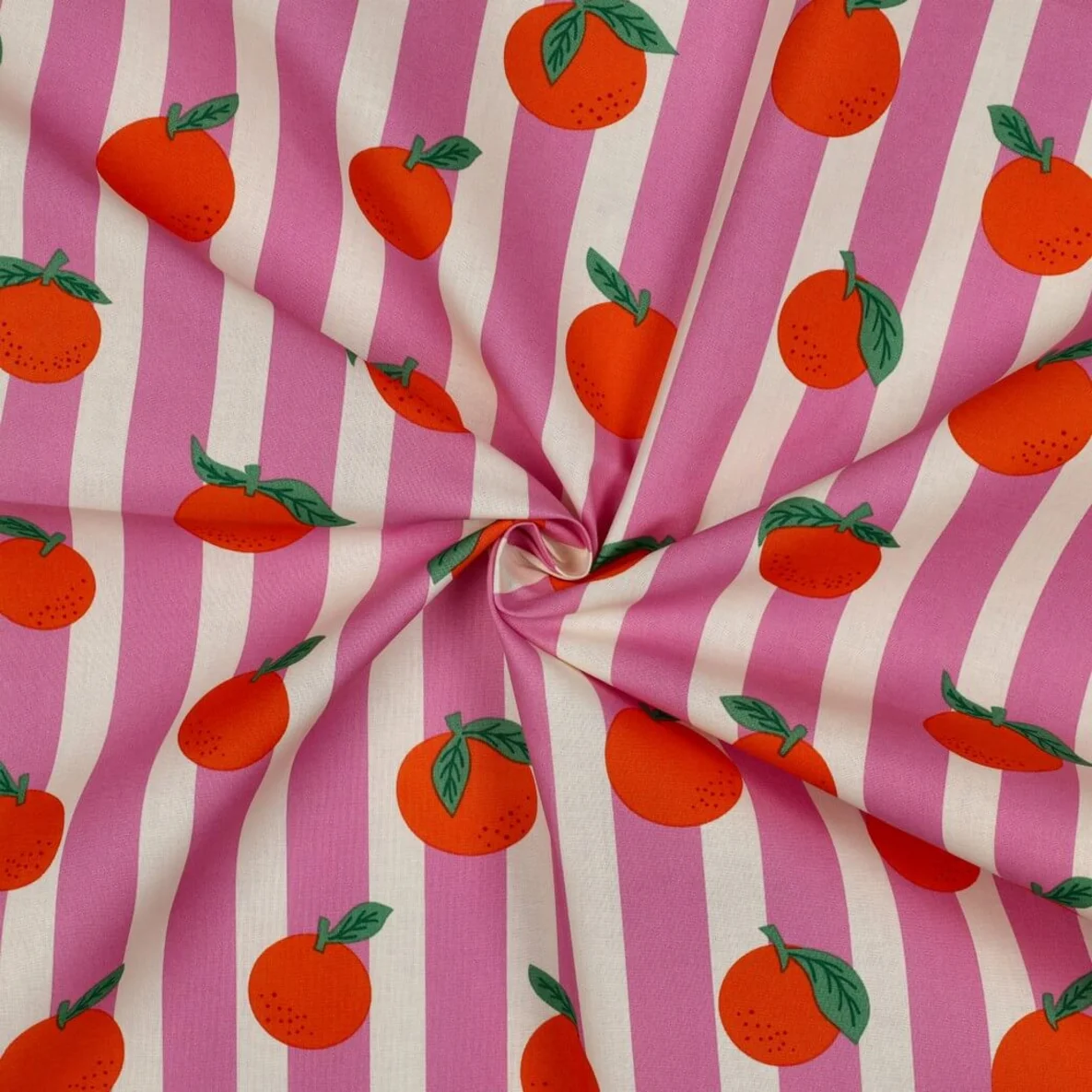 Beschichtete Baumwolle Orangen Pink