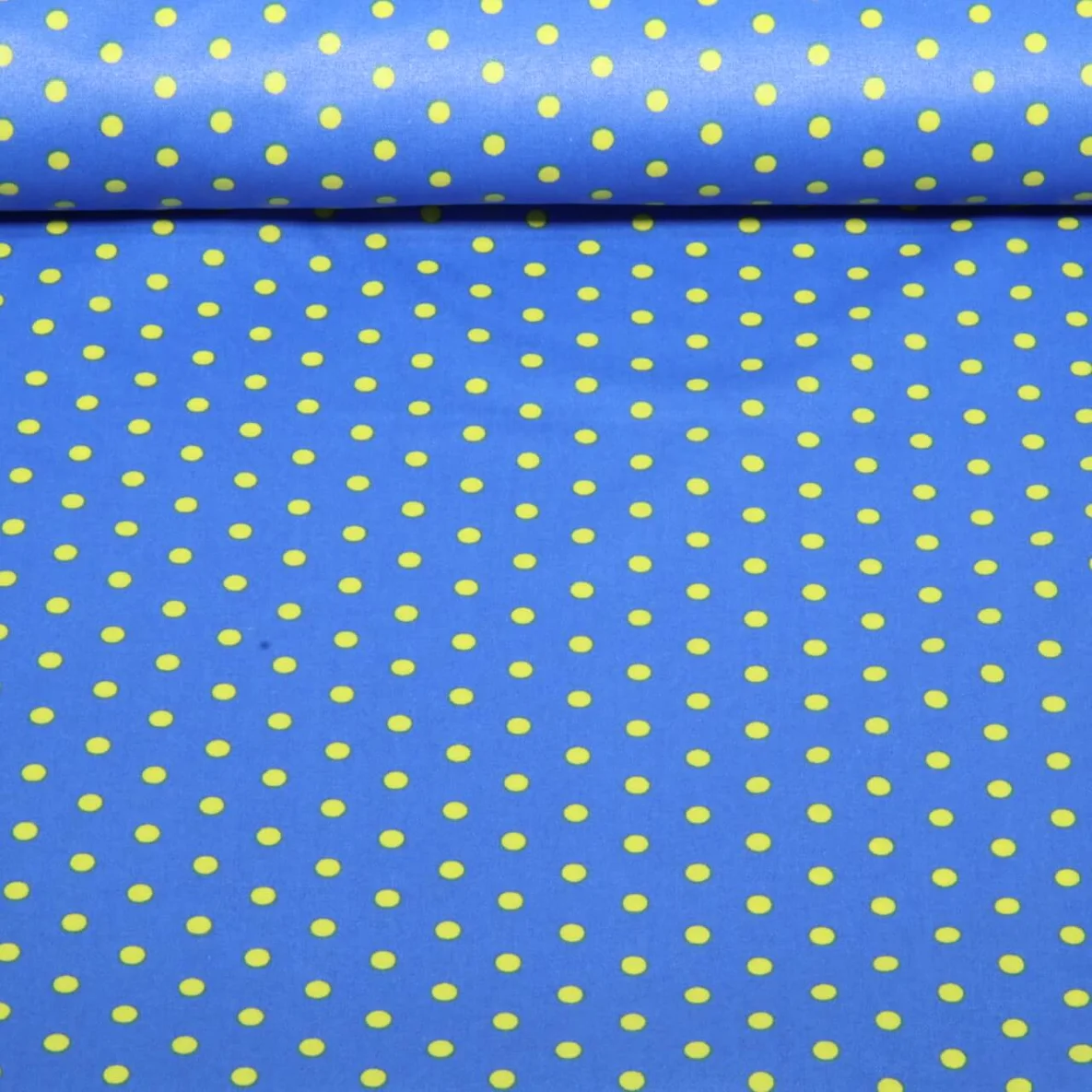 Beschichtete Baumwolle Punkte Blau