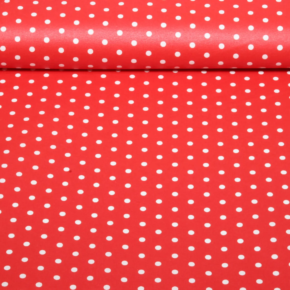 Beschichtete Baumwolle Punkte Rot