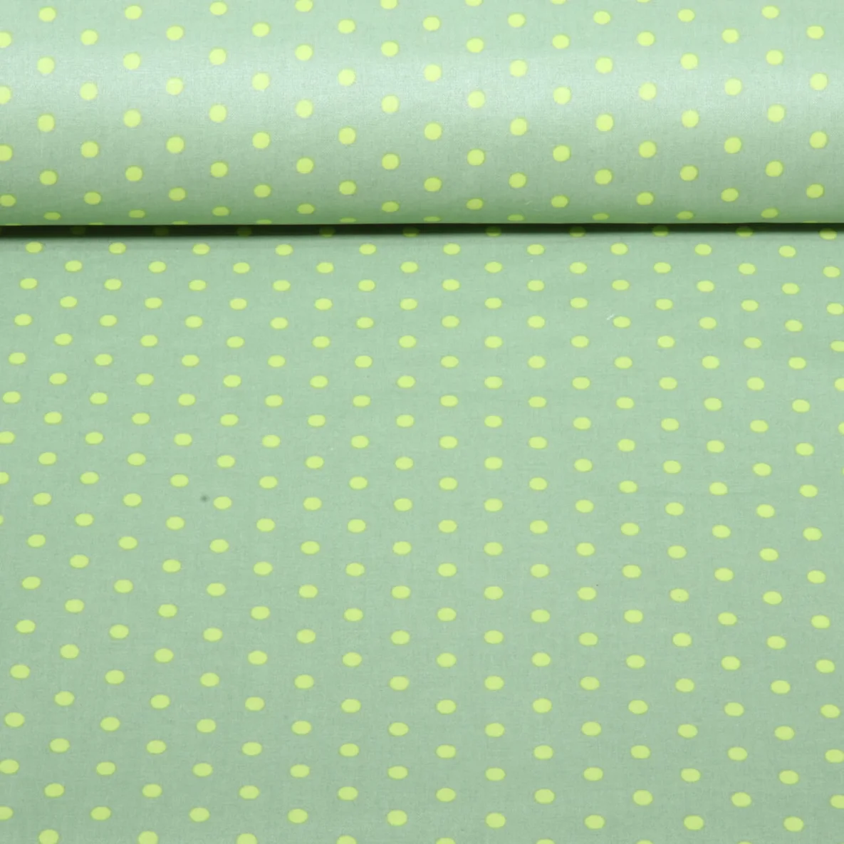 Beschichtete Baumwolle Punkte Salbeigrün