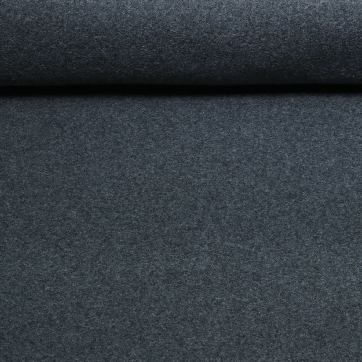 Bio Baumwoll Fleece "Tabea" Uni Anthrazit Melange