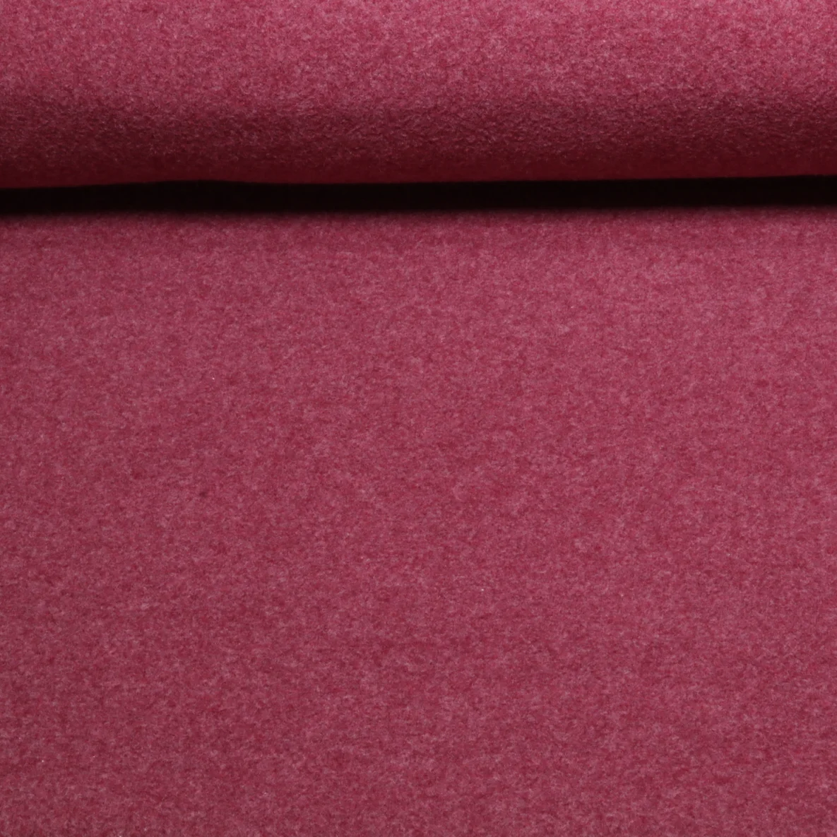 Bio Baumwoll Fleece "Tabea" Uni Burgunderrot