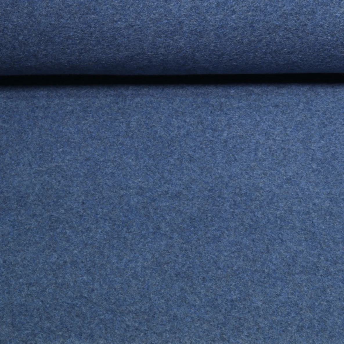 Bio Baumwoll Fleece "Tabea" Uni Jeansblau Melange
