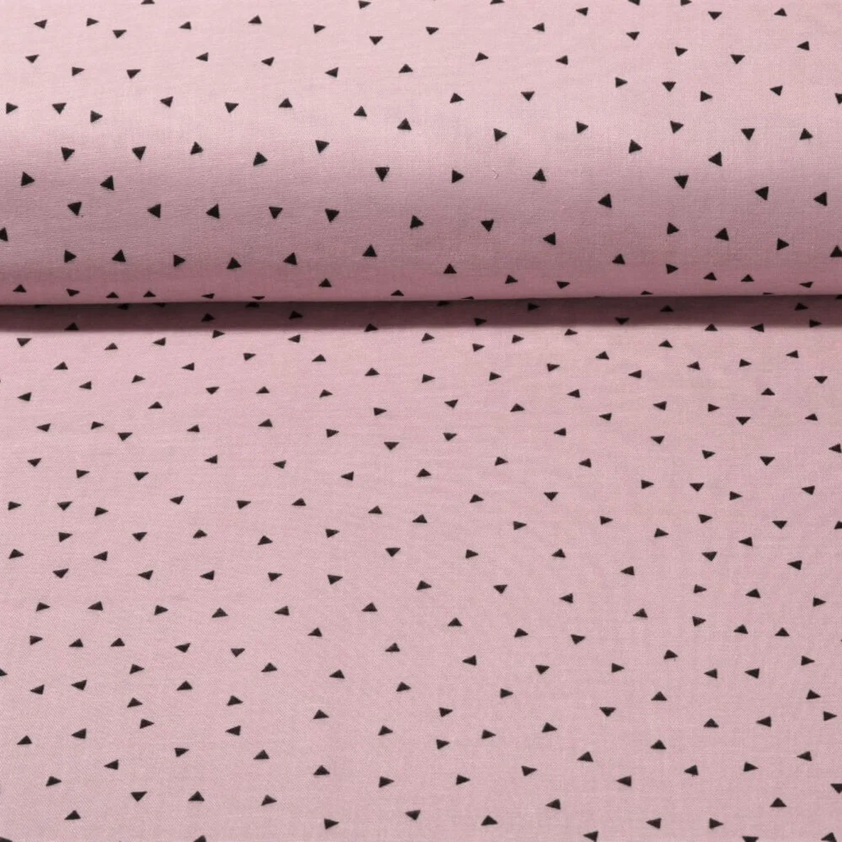 Bio Baumwoll Musselin Kleine Dreiecke Altrosa