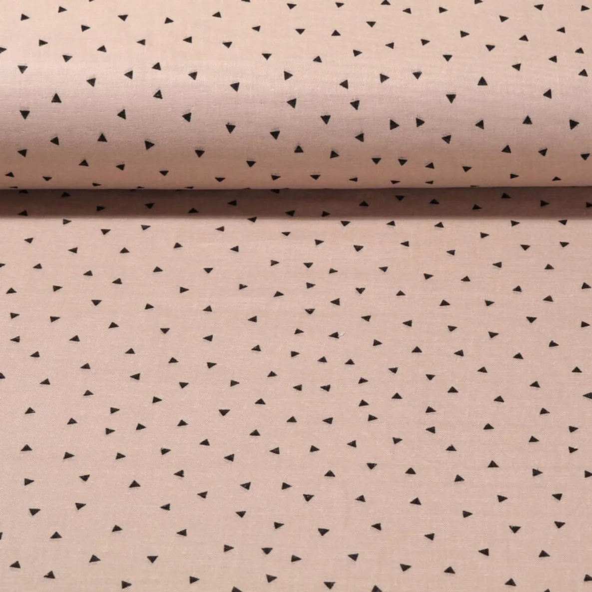 Bio Baumwoll Musselin Kleine Dreiecke Hellbraun