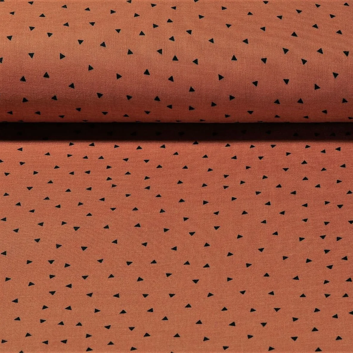 Bio Baumwoll Musselin Kleine Dreiecke Rost