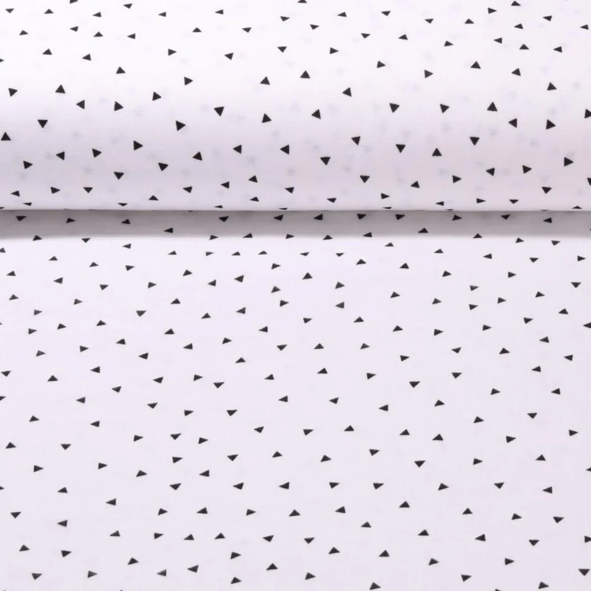 Bio Baumwoll Musselin Kleine Dreiecke Weiß