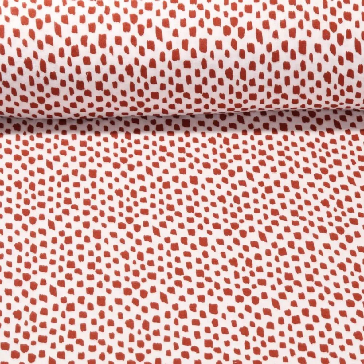 Bio Baumwoll Musselin Striche Ecru Rost