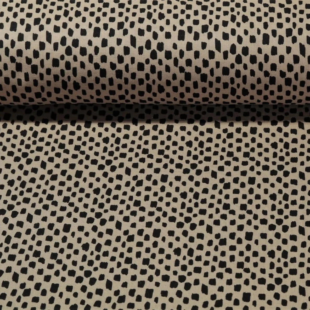 Bio Baumwoll Musselin Striche Taupe